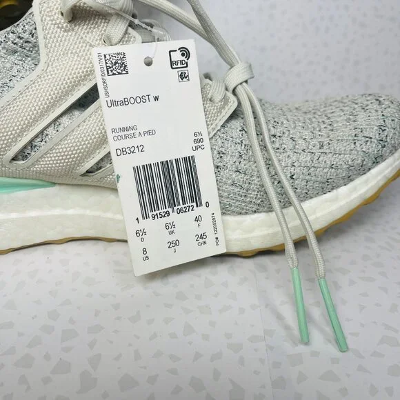 NWT Adidas WMNS Ultra Boost Clear Mint/Raw White/Carbon DB3212